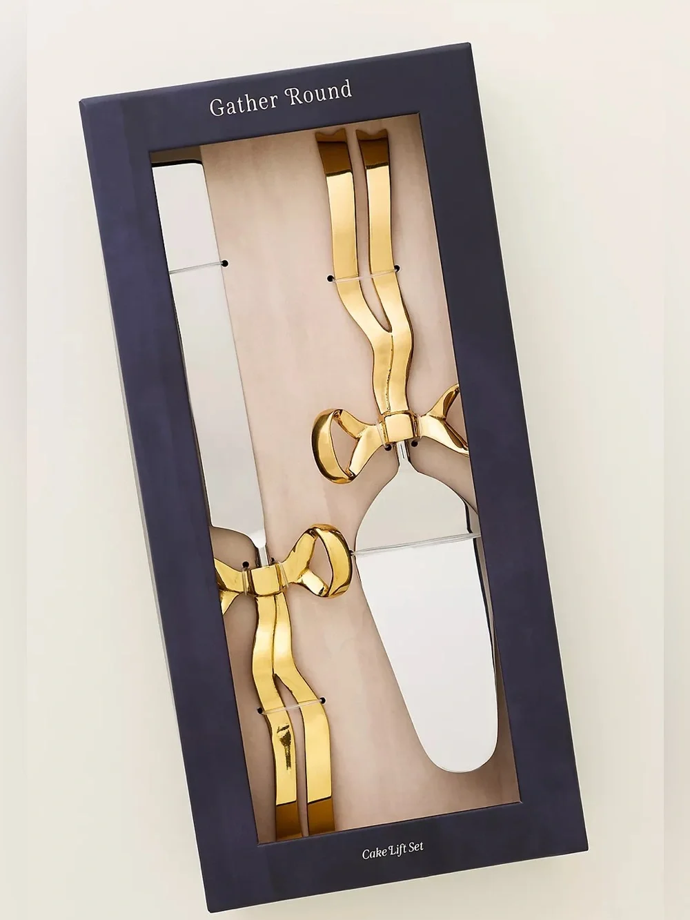 NWT Anthropologie Benedita Stainless Steel Cake Serving Set